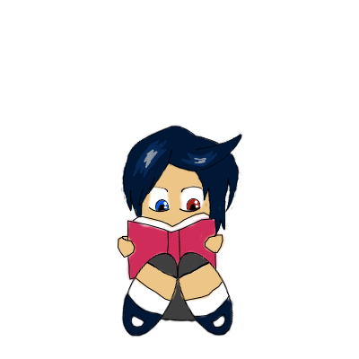 a short animated gif of a girl reading.